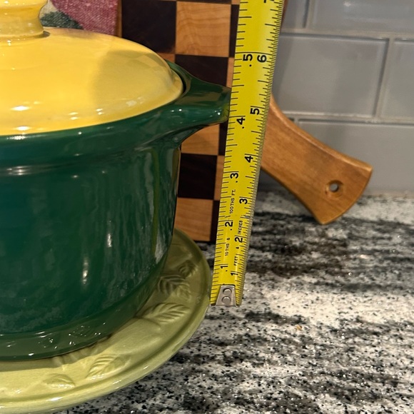 Vintage bean pot with lid - Picture 3 of 9